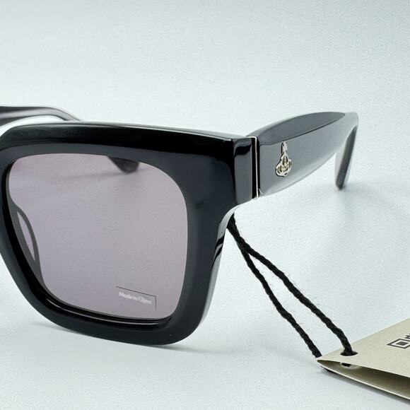 Vivienne Westwood Sunglasses Cary VW5026 001 Black Rectangle Frame Gray Lens New main image 5